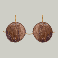 Coconut Bra Easy Adult Halloween Tiki Party Costume T Shirt Heavyweight Hoodie | Teevron