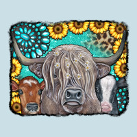 Cows Glitter Turquoise Leopard Sunflowers Ladies Tee | Teevron