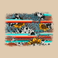 Serape Cowhide Sunflower Background Heavyweight Sweatshirt | Teevron