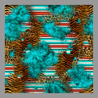Turquoise Serape Leopard Seamless Pattern Vintage Hoodie | Teevron