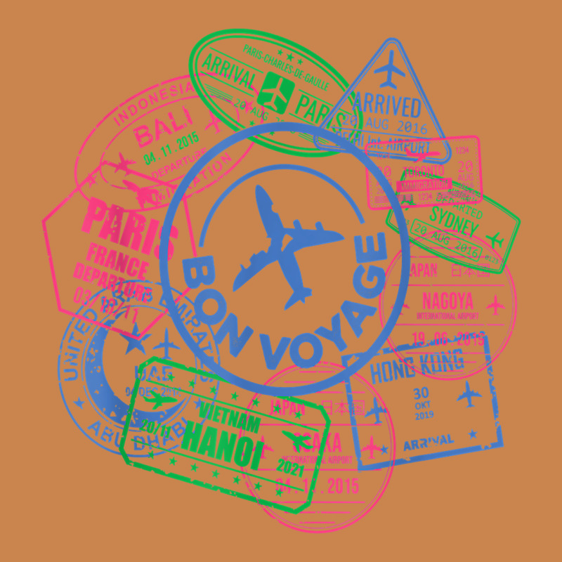 Bon Voyage Travel Stamp T Shirt Heavyweight Hoodie by linhVisuals | Teevron