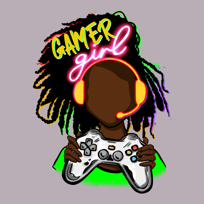 Black Gamer Girl Vintage Tee by FaDigitalArtStudio | Teevron