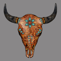 Western Tooled Leather Bull Skull Vintage Tee | Teevron