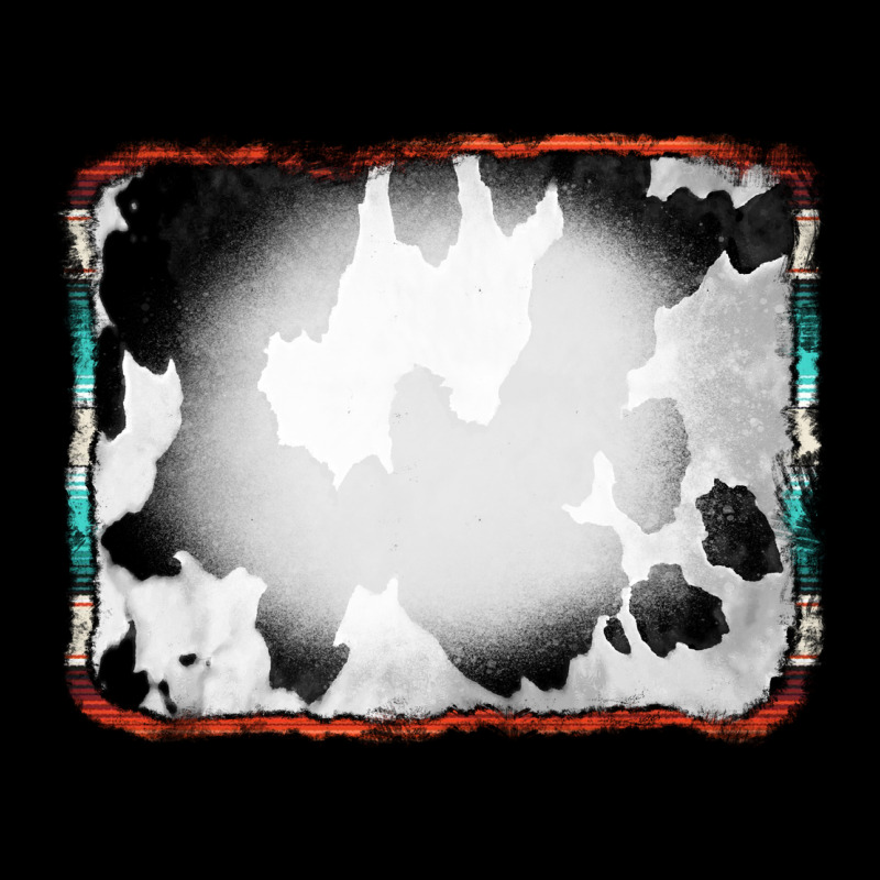Cowhide Background With Bleach Serape Frame Ladies Tee by CowCowDesign | Teevron