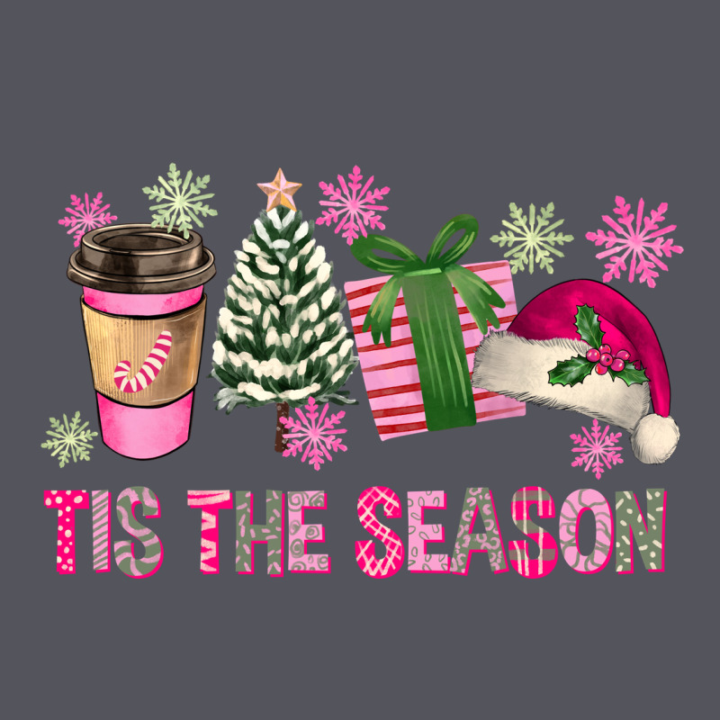 Pink Christmas Tis The Season Vintage Hoodie by FaDigitalArtStudio | Teevron