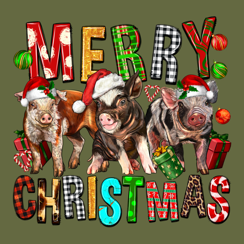 Merry Christmas Pigs Long Sleeve Tee by FaDigitalArtStudio | Teevron