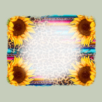 Serape Bleached Sunflowers Leopard Background Ladies Tee | Teevron