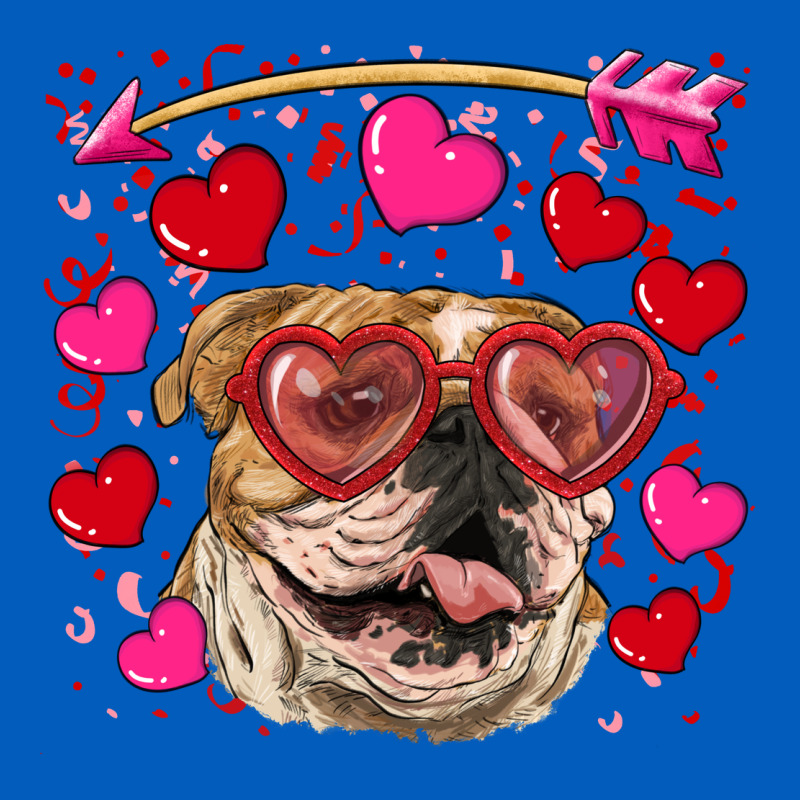 Valentine's Day  Brown English Bulldog Urban Hoodie by RanaPortraitStore | Teevron