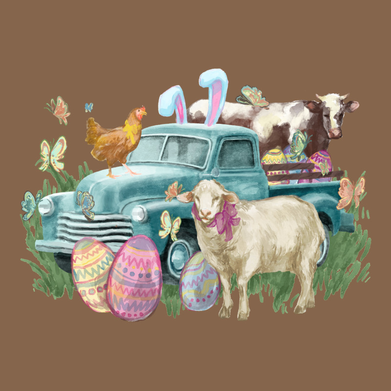 Easter Truck Farm Animals Easter Day Premium Tee by HowdyJamesFarm | Teevron