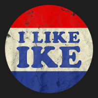 I Like Ike Political Button Vintage Distressed Heavyweight Hoodie | Teevron