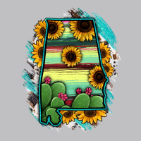 Alabama Map Sunflower Cactus Serape Long Sleeve Tee | Teevron