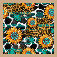 Gemstone Sunflower Leopard Seamless Pattern Vintage Hoodie | Teevron