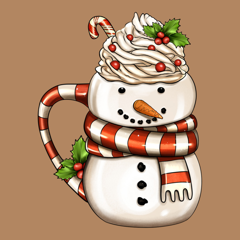 Christmas Snowman Coffee Cup Long Sleeve Tee by FaDigitalArtStudio | Teevron