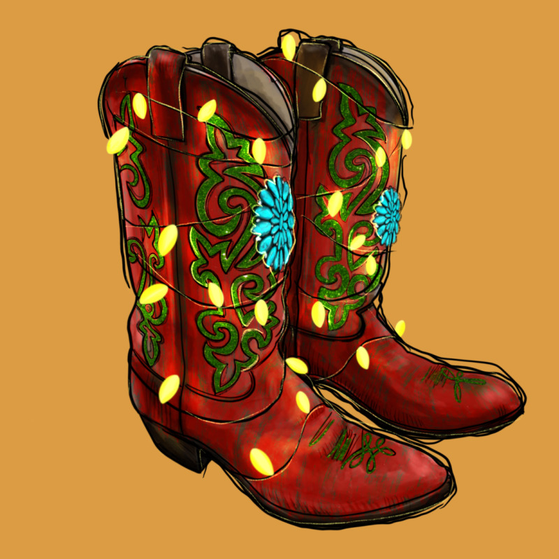 Western Christmas Boots Urban Heavy Tee by RanaPortraitStore | Teevron