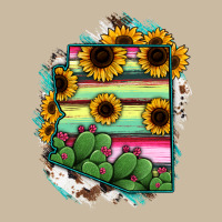 Arizona Map Sunflower Cactus Serape Long Sleeve Tee | Teevron