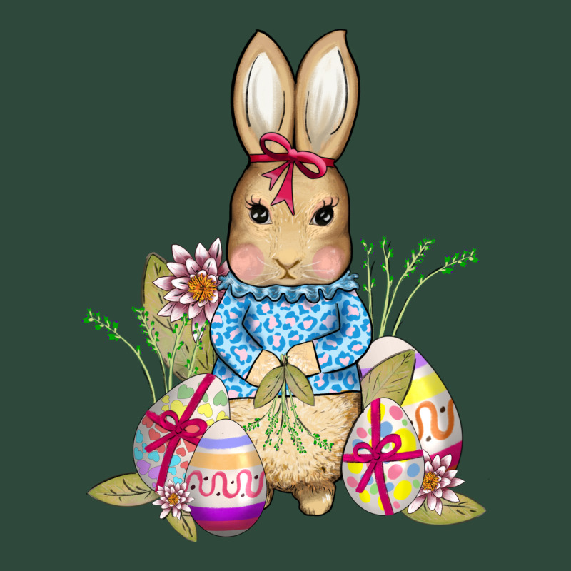 Easter Bunny And Eggs Zipper Hoodie by AdoDesignShop | Teevron