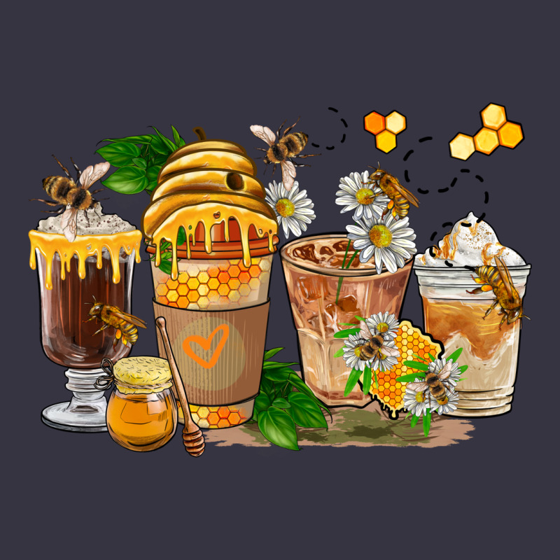Honey Bee Coffee Cups Vintage Hoodie by FaDigitalArtStudio | Teevron