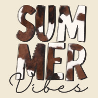 Summer Vibes Brown White Cowhide Ladies Tee | Teevron
