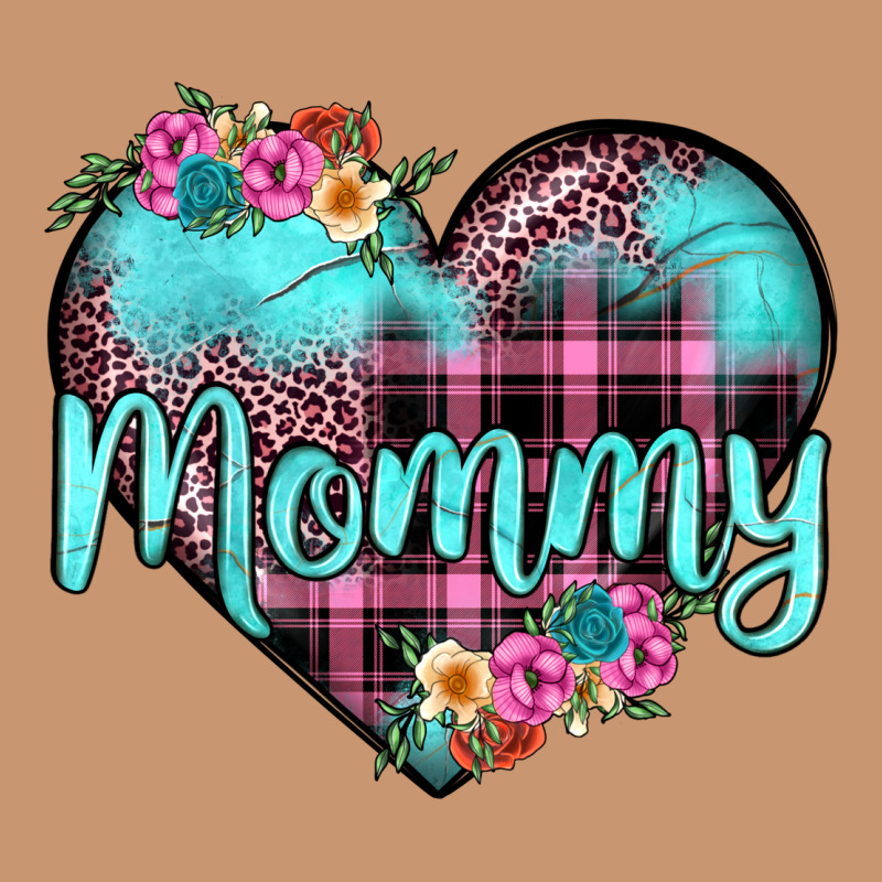 Mommy Leopard Turquoise Heart Heavyweight Hoodie by JahusDesignShop | Teevron