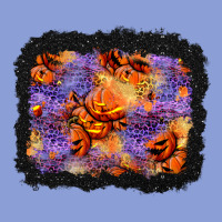 Halloween Pumpkin And Leopard Background Long Sleeve Tee | Teevron