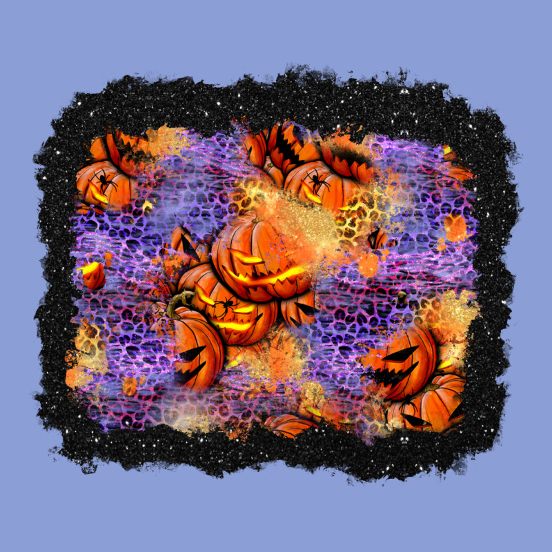 Halloween Pumpkin And Leopard Background Long Sleeve Tee by BundleAndBundleShop | Teevron