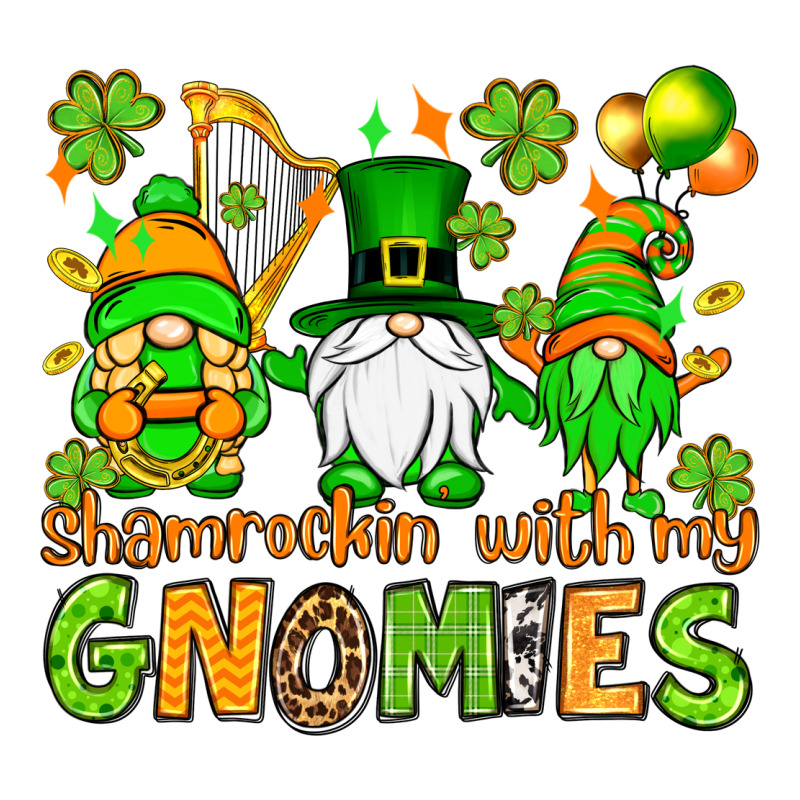 St. Patrick's Day Shamrockin' With My Gnomies Ladies Tee by OliviaCreatesArt | Teevron
