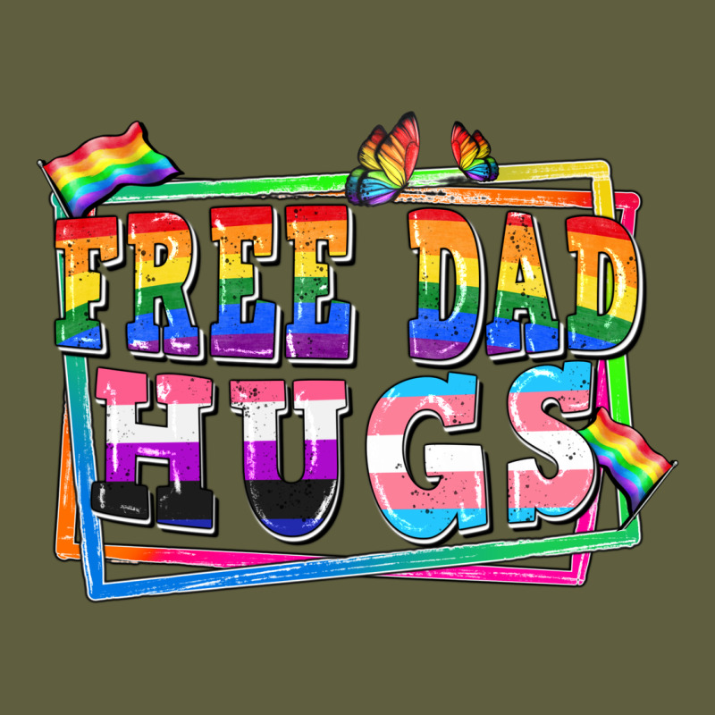 Free Dad Hugs Pride Vintage Tee by FaDigitalArtStudio | Teevron