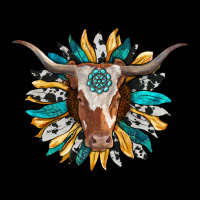 Texas Longhorn Sunflower Background Premium Tee | Teevron