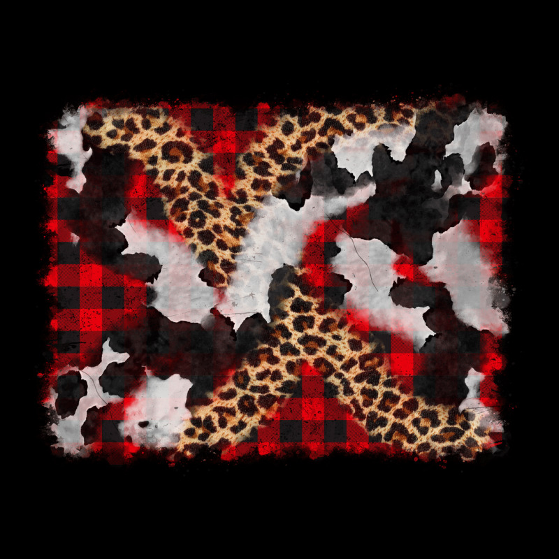 Cowhide Buffalo Plaid Leopad Background Ladies Tee by CowCowDesign | Teevron