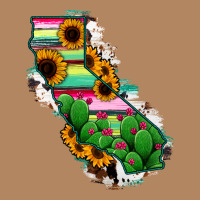 California Map Sunflower Cactus Serape Long Sleeve Tee | Teevron