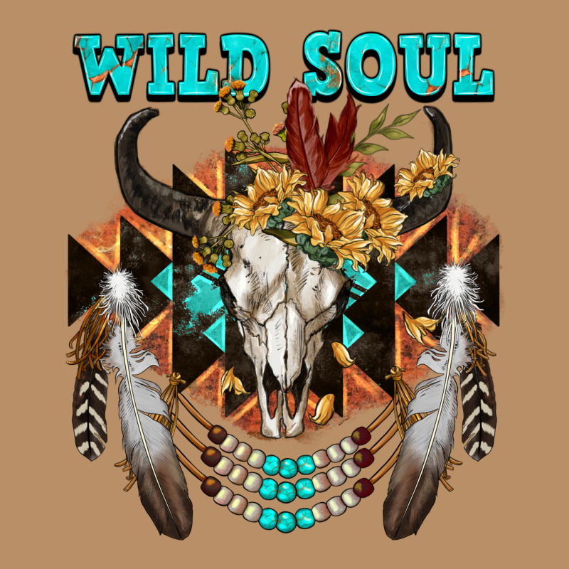 Wild Soul Bull Skull Vintage Hoodie by FaDigitalArtStudio | Teevron