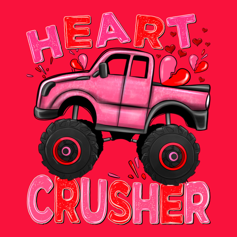 Heart Crusher Pink Monster Truck Valentine's Day Classic Tee by HowdyJamesFarm | Teevron