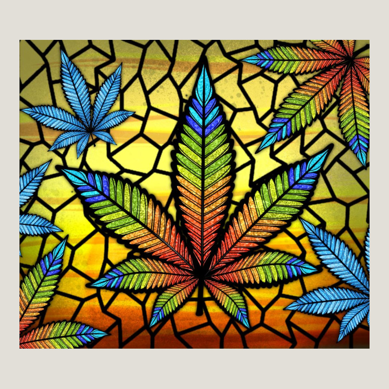 Stained Glass Weed Heavy Core Tee by TumblerDesignByShophia | Teevron