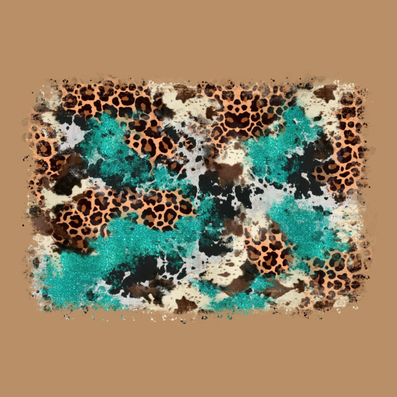 Cowhide Turquoise Glitter Vintage Hoodie by FaDigitalArtStudio | Teevron