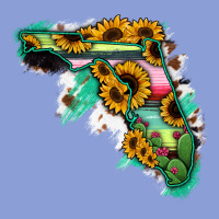 Florida Map Sunflower Cactus Serape Long Sleeve Tee | Teevron