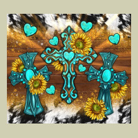Western Crosses And Sunflowers Heavy Core Tee | Teevron