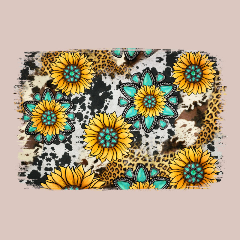 Gemstone Sunflower Cowhide Background Premium Hoodie by Jasminsmagicworld | Teevron