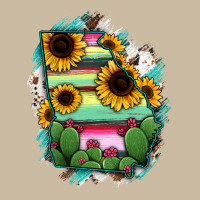 Georgia Map Sunflower Cactus Serape Long Sleeve Tee | Teevron