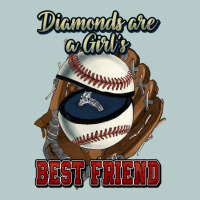 Diamonds Are A Girl's Best Friend Baseball Heavy Core Tee | Teevron