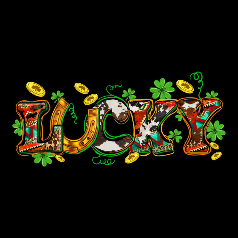 St. Patrick's Western Lucky And Shamrocks Ladies Tee by OliviaCreatesArt | Teevron