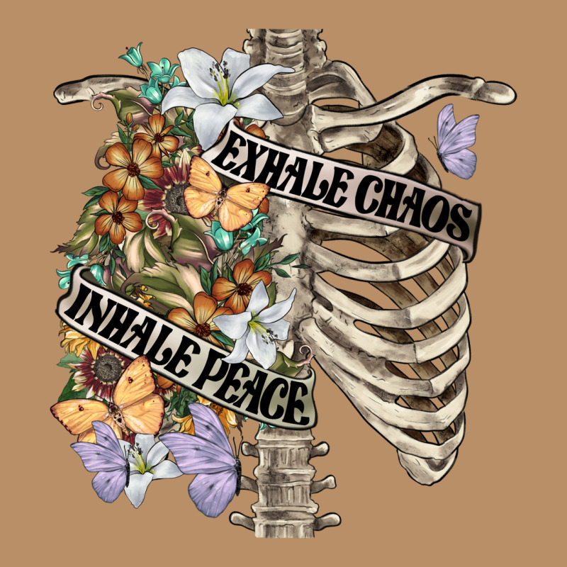 Inhale Peace Exhale Chaos Chest Vintage Hoodie by FaDigitalArtStudio | Teevron