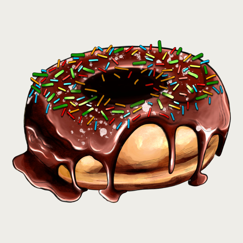 Chocolate Donut With Candies Zipper Hoodie by AdoDesignShop | Teevron