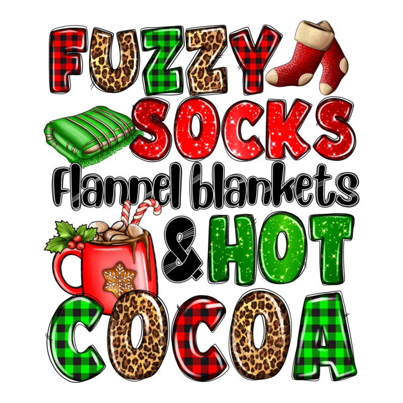 Fuzzy Socks Flannel Blankets And Hot Cocoa Ladies Tee by OliviaCreatesArt | Teevron