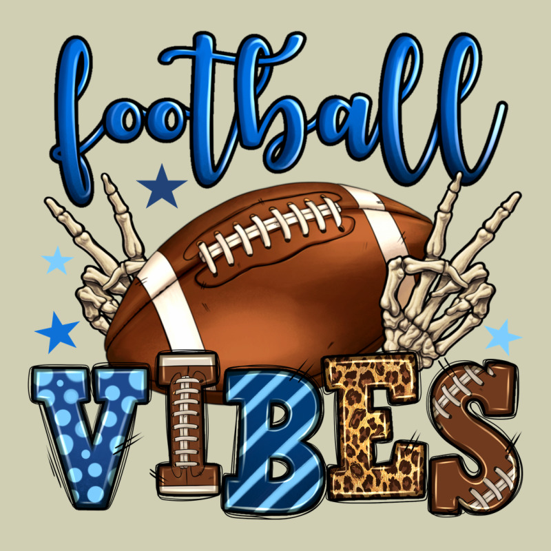 Football Vibes Blue And Grey Team Color Heavy Core Tee by HowdyJamesFarm | Teevron