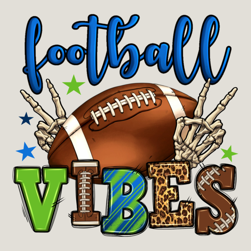 Football Vibes Green And Blue Heavy Core Tee by HowdyJamesFarm | Teevron