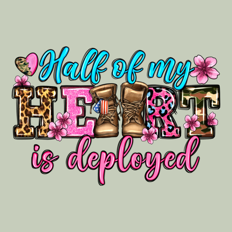 Half Of My Haert Is Deployed Olivia Ladies Tee by OliviaCreatesArt | Teevron