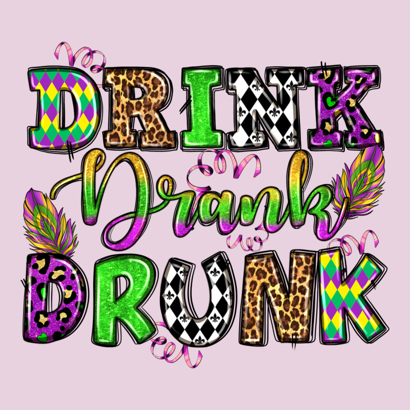 Drink Drank Drunk Mardi Gras Olivia Ladies Tee by OliviaCreatesArt | Teevron