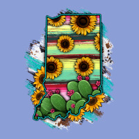Indiana Map Sunflower Cactus Serape Long Sleeve Tee | Teevron