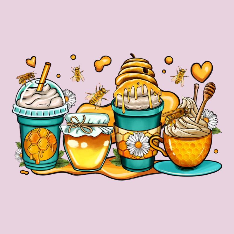 Honey Bee Coffee Cups Ladies Tee by OliviaCreatesArt | Teevron