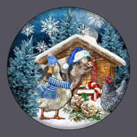 Winter Farm Animals Vintage Hoodie | Teevron